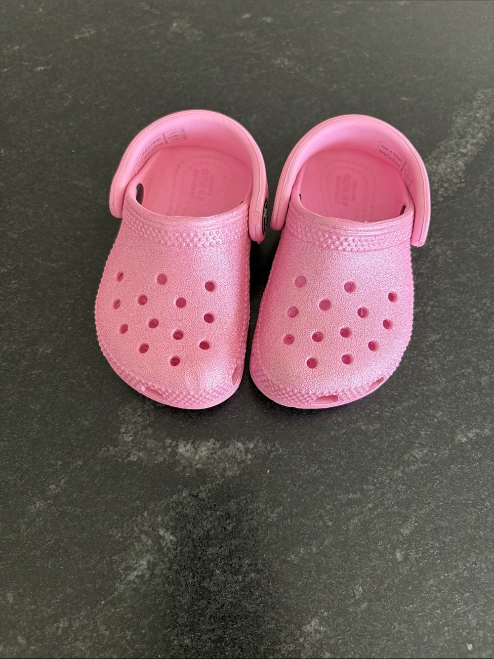 CROCS Kids Bubblegum Pink Classic Clog with Heel Strap